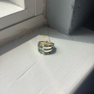 Elegant Gold and Turquoise Ring